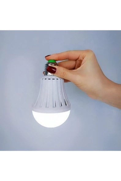Pazariz 9 Watt Şarjlı Led Ampul Seyyar Askı Aparatlı Ampul 4 Adet