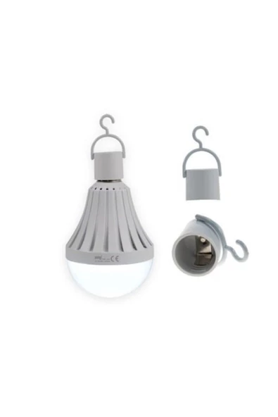 Pazariz 12w Şarjlı Akıllı Led Ampul E27 - 6400k + Seyyar Aparatı