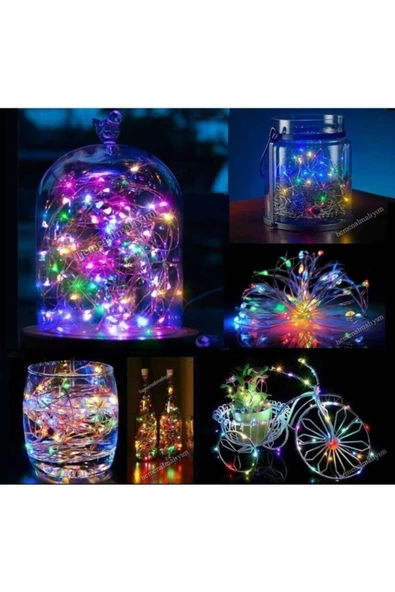 Pazariz 10 Metre Pilli Peri Led- Dekoratif Led Işık-yılbaşı Aydınlatma - Resim 3