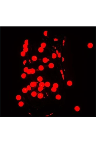 Pazariz 4 Metre Kırmızı Top Led Yılbaşı Süsü - Resim 3