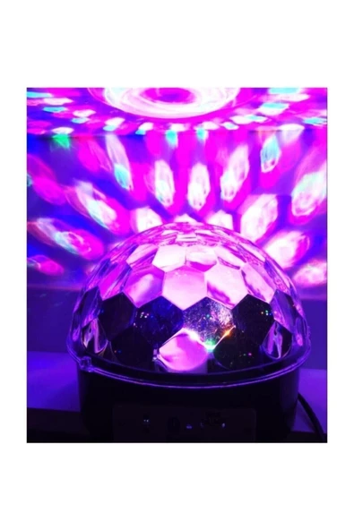 Pazariz Bluetooth Mp3 Müzik Çalabilen Sihirli Led Disko Topu 6 Renkli Usb Sese Duyarlı - Resim 2