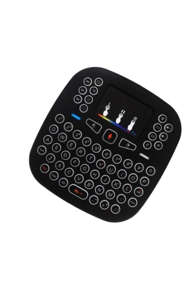 Pazariz 2.4ghz I18 Mini Kablosuz Touch Pad Işıklı Klavye - 2