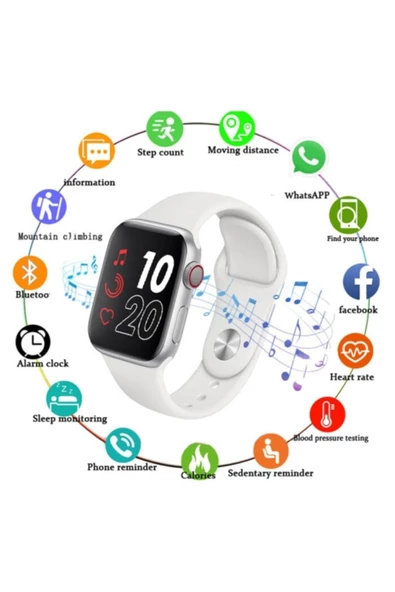 Pazariz Akıllı Saat Smart Watch Türkçe Menülü Arama Cevaplama Modu Konuşma Özelliği Ios Android T500 - Resim 3