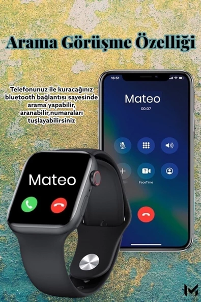 Pazariz Akıllı Saat L800  Uyumlu Dokunmatik Ekran Bluetooth Ve Yan Ekran Tuşlu Çok Özellikli (siyah) - Resim 3