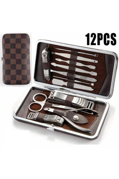 Pazariz El Ayak Tırnak Makası Seti 12 Parça Manikür Seti Pedikür Seti - 3