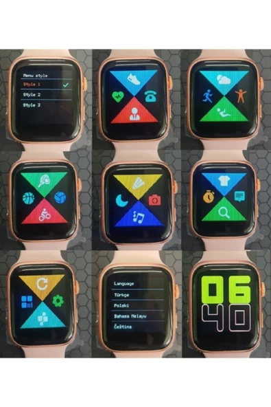 Pazariz T500 Akıllı Saat Ios/android Uyumlu Smart Watch Siyah - Resim 3