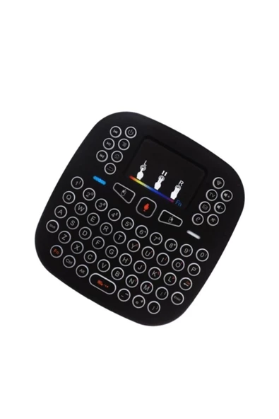 Pazariz 2.4ghz I18 Mini Kablosuz Klavye Touch Pad Işıklı Klavye - 2