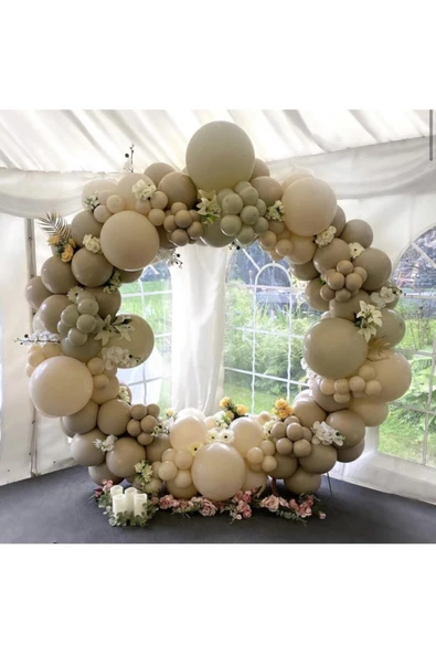 Pazariz Deniz Kumu Ve Sütlü Kahve Balon Zinciri 100 Adet