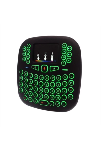 Pazariz 2.4ghz I18 Mini Kablosuz Klavye Touch Pad Işıklı Klavye - 1