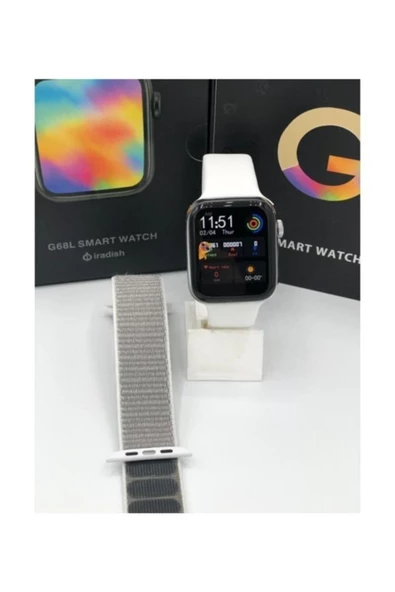 Pazariz G68l Smart Watch 6s  Uyumlu Akıllı Saat Konuşma Özellikli Türkçe Menü Yan Tuşlar Aktif Uygulama - 3