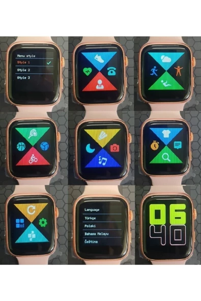 Pazariz T500 Akıllı Saat Ios/android Uyumlu Smart Watch Siyah - Resim 3