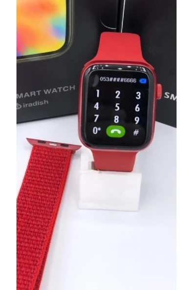 Pazariz G68l Smart Watch 6s Akıllı Saat Konuşma Özellikli Türkçe Menü Yan Tuşlar Aktif Kırmızı - 2
