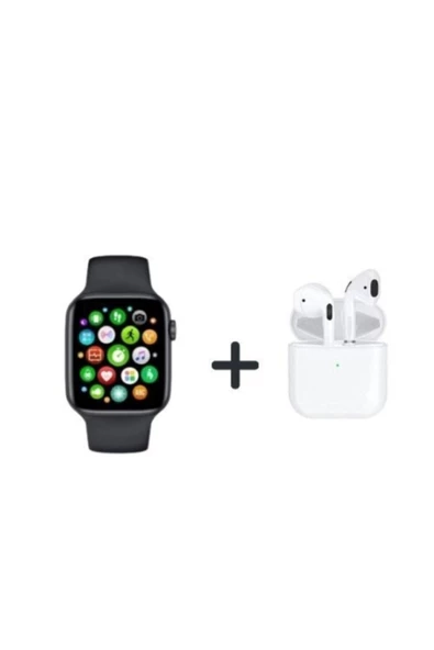 Pazariz Smart Watch 5 Akıllı Saat ve Pro 4 Kablosuz Bluetooth Kulaklık Mikrofonlu