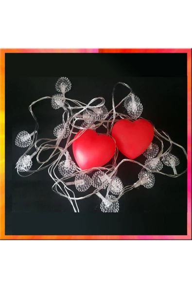 Pazariz Yılbaşı Hediye Seti - 3mt Damla Led+2 Kalp Led - Resim 2