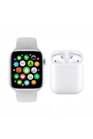 Pazariz Akıllı Saat Smart Watch T500 +  12 Kablosuz Kulaklık 2'li