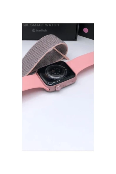 Pazariz G68l Smart Watch Çift Tuş Aktif -çift Kordon Akıllı Saat-rose - Resim 2