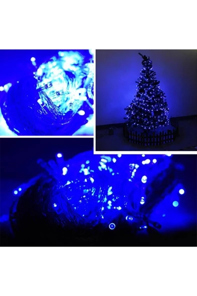 Pazariz Canlı Mavi Işık Pirinç 10 Metre 100 Li Yılbaşı Ağaç Işık - Resim 2