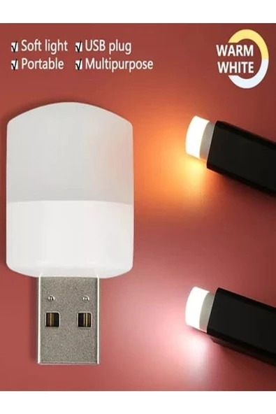 Pazariz Mini Ampul 1w Taşınabilir Usb Led Işık - Powerbank Laptop Pc Uyumlu Mini Işık Usb Led Lamba - Resim 3