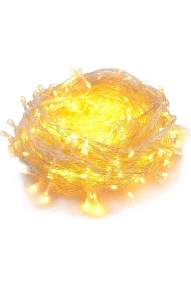 Pazariz 10mt Günışığı 100 Led Fişli Noel Parti Yılbaşı Ağaç Dekoratif Aydınlatma Lambası Animasyonlu Süsleme