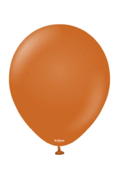 Pazariz 12 Inç Standart Boy Retro Balon 10 Adet Yanık Turuncu