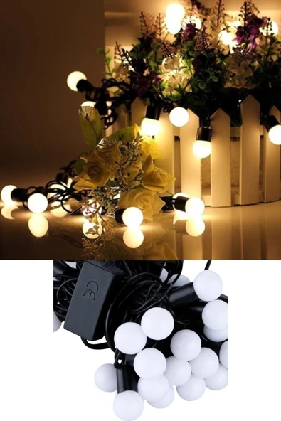 Pazariz Minik Top 40 Ledli Dolama Dekor Işıkları (sarı 5m.) ürün görseli 1