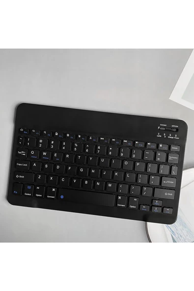 Pazariz Klavye Mouse Seti Uyumlu Klavye Mouse Set Mini Q Kablosuz 2.4G Wirelless Multimedya Siyah - Resim 2