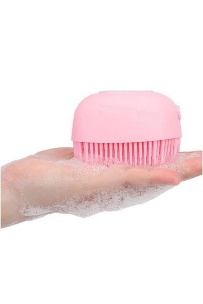 Pazariz Şampuan Hazneli Silikon Peeling Duş Fırçası - 3