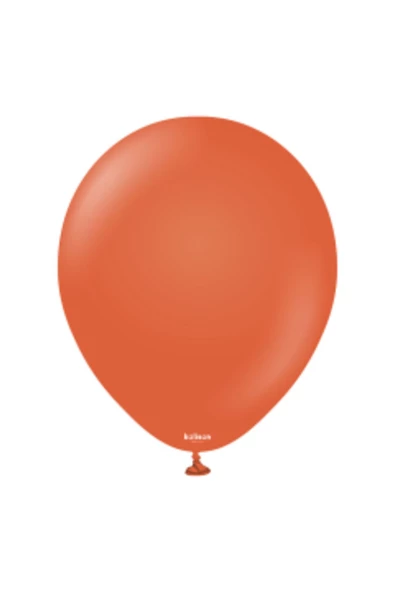 Pazariz 12'' Retro Balon Yanık Turuncu 100’lü