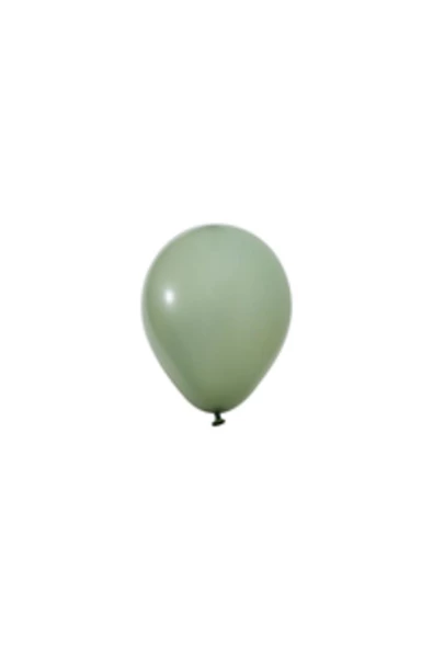Pazariz 12 Inç Standart Boy Pastel Balon Küf Yeşili 100 Adet
