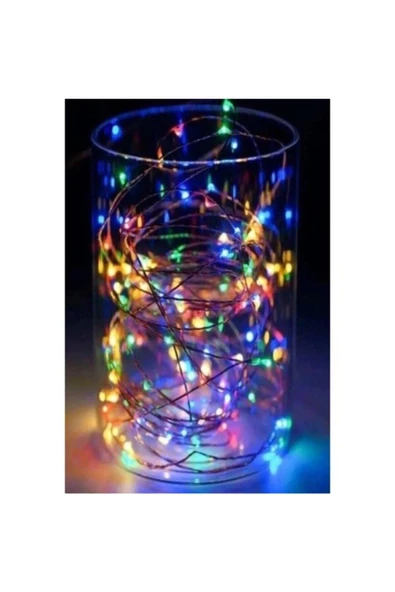 Pazariz 5 mt Peri Rgb 50 Led Pilli Parti Yılbaşı Ağaç Dekoratif Aydınlatma Lambası Animasyonlu Süsleme - Resim 3