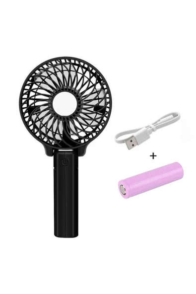 Pazariz Katlanabilir El Fanları Pil Işletilen Şarj Edilebilir El Mini Fan - Resim 3