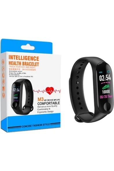 Pazariz M3 Bluetooth Akıllı Bileklik Saat Dijital Ekran Universal - 3