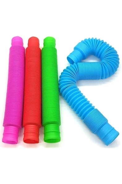 Pazariz Fidget 5 Li Set Stres Giderici Set Popit Pop Tubes 5 Adet Oyuncak - 3