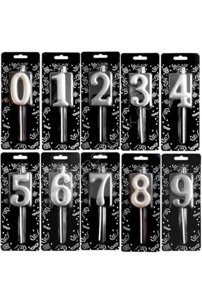 Pazariz Gümüş Rakam Mum 7 Numara ürün görseli