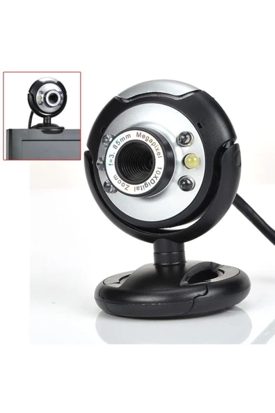 Pazariz Web Kamera Uzaktan Eğitime Uygun Mikrofonlu Led Işıklı Bilgisayar Kamerası - 3