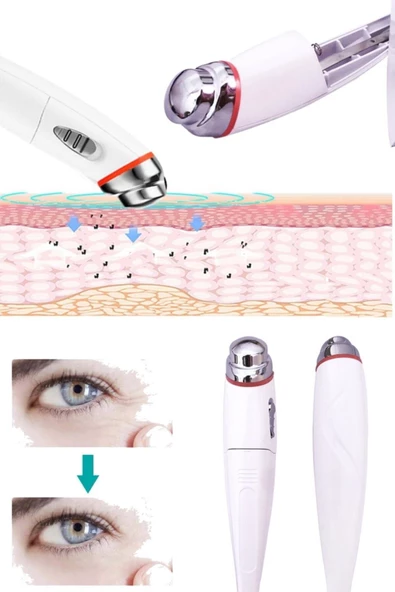 Pazariz Göz Altı Için Masaj Cihazı Elektronik Yüz Ve Göz Titreşimli Masaj Aleti Pilli - Resim 2