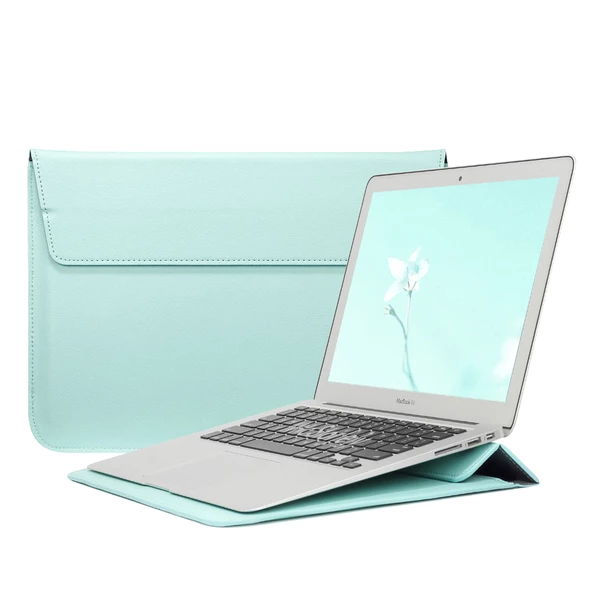 Deri El Çantası Laptop Çantası Bilgisayar Kılıfı Macbook Çantası 13 inç Notebook Kılıfı Su Geçirmez - 6