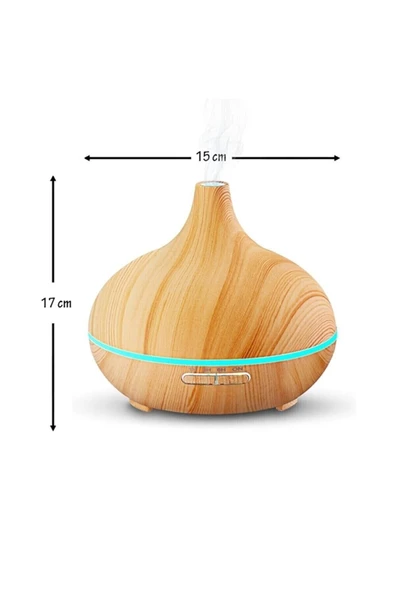 Pazariz Dekoratif Lamba Vazo 500ml Kumandalı Oda Hava Nemlendirici Buhar Makinesi Koku Giderici - 2