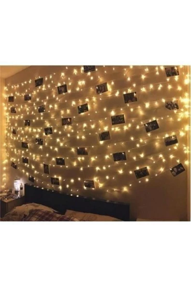 Pazariz 10mt Günışığı 100 Led Fişli Noel Parti Yılbaşı Ağaç Dekoratif Aydınlatma Lambası Animasyonlu Süsleme