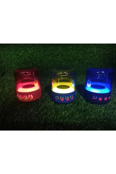 Pazariz Işıklı Bluetooth Hoparlör Ses Bombası Yüksek Ses Yeni Nesil 2023 Version Mavi - 3