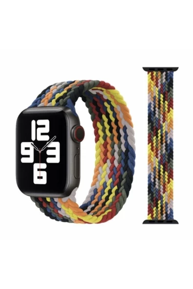 Pazariz Apple Watch Uyumlu Uyumlu 42 / 44mm Örgülü Esnek Kordon ürün görseli 1