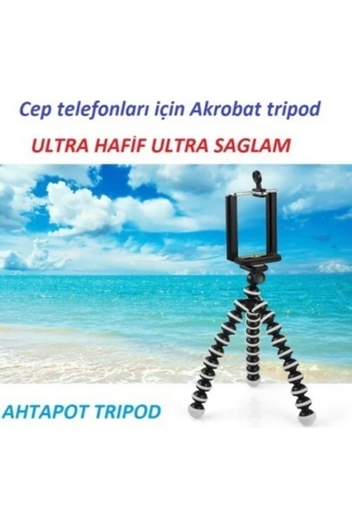 Pazariz Cep Telefonlari & Digital Camera Uyumlu 25cm Ahtapot Tripod 2in1