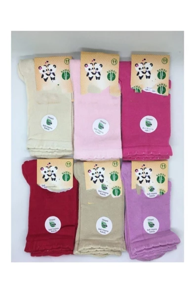 Pazariz Bambu Çocuk Çorap 6 Adet ürün görseli 1