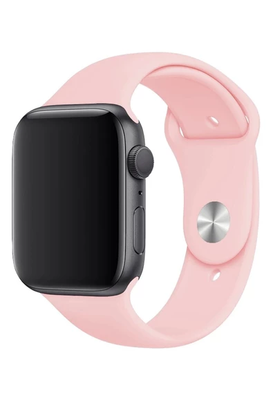 Pazariz Apple Watch Uyumlu 3 4 5 6 7 8 Se Delikli 38 40 41mm Spor Slikon Kordon Kayış Bileklik - Resim 3