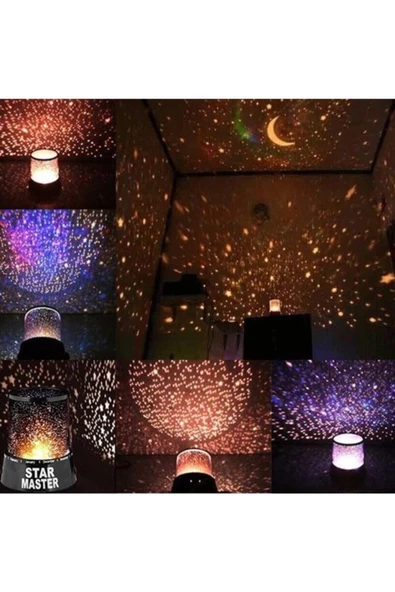 Pazariz Dijital Pazarlama Star Master Projeksiyon Dekoratif Gece Lambası - Resim 2