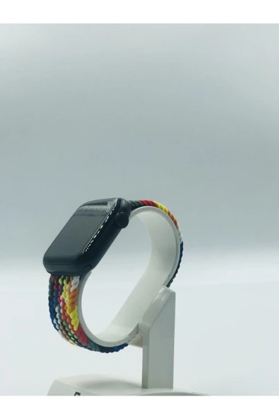 Pazariz Apple Watch Uyumlu Uyumlu 42 / 44mm Örgülü Esnek Kordon - Resim 2
