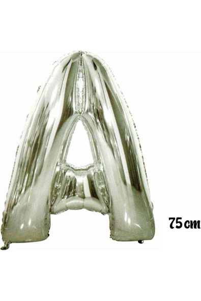 Pazariz 75 Cm A Harfi Folyo Balon Gümüş ürün görseli
