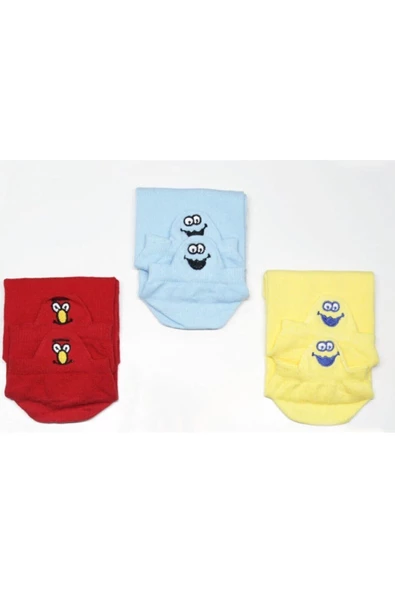 Pazariz 6'lı Çılgın Emoji Nakış Işlemeli Çorap Seti - 1 - Resim 3