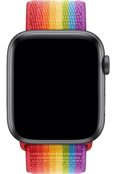 Pazariz Apple Watch Uyumlu2-3-4-5-6-7-8-se Serisi ( 38mm - 40mm-41mm ) Dokuma Yüksek Kalite Kordon - Resim 3