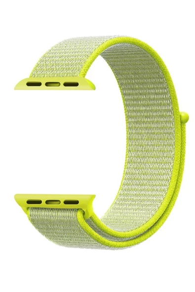 Pazariz Watch Uyumlu Kordon Kayış 7 - 6 - Se - 5 - 4 - 3 - 2 - 1 38mm 40mm 41mm- Neon Yeşil Gri - 1